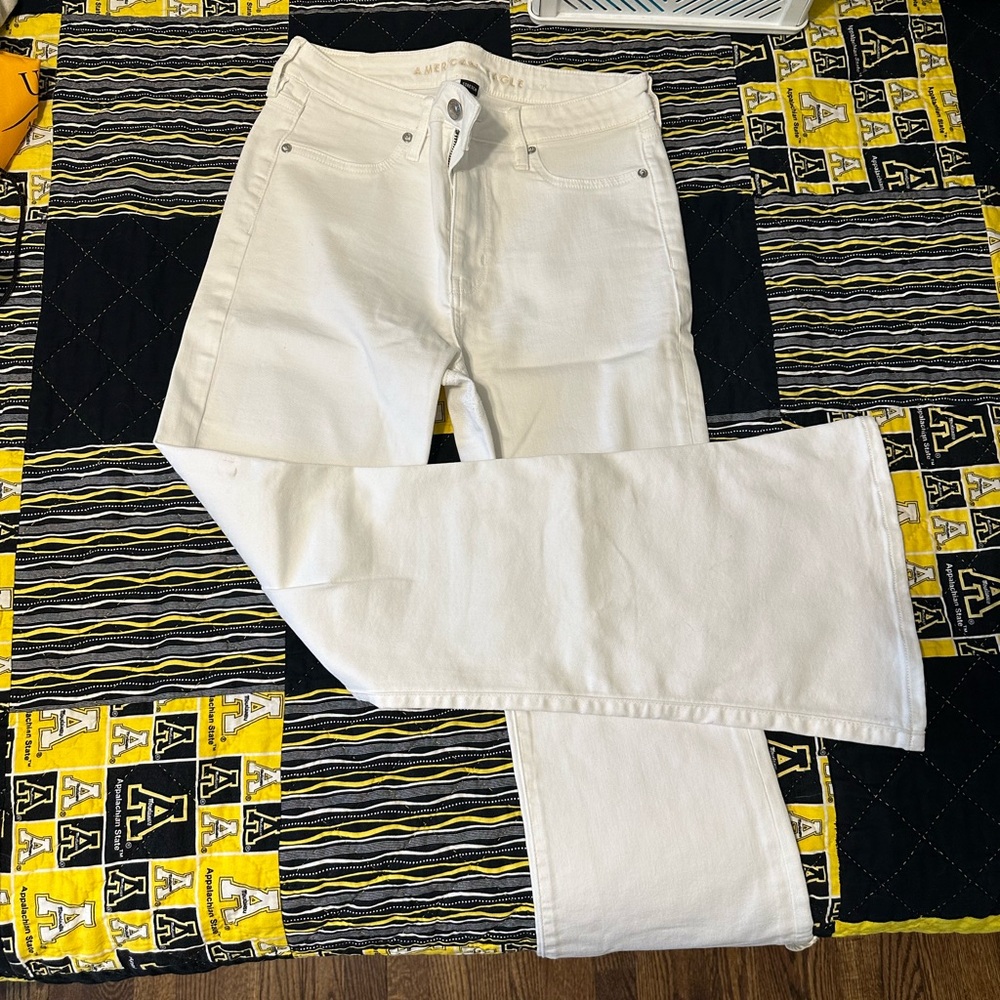 American Eagle Outfitters White Flare Jeans